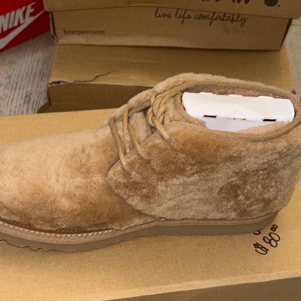 UGG Tan Lace Up Boots Suede Casual